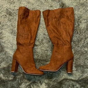 LC Lauren Conrad Chestnut Heeled Boots